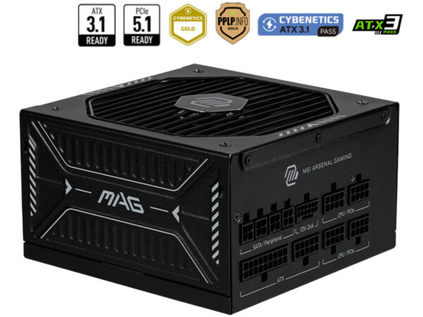 MSI MAG A850GLS PCIE5 alimentatore per computer 850 W 24-pin ATX ATX Nero
