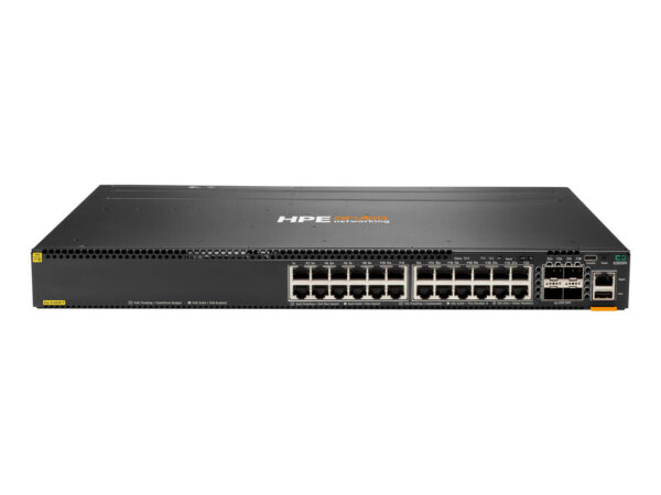 HPE Aruba Networking CX 6300M 24-port 1GbE Class 4 PoE and 4-port SFP56 Switch