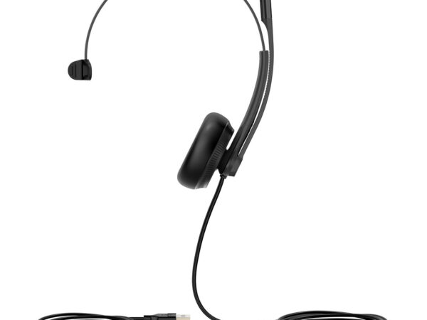 Yealink UH34 Mono Teams Auricolare Cablato A Padiglione Ufficio USB tipo A Nero