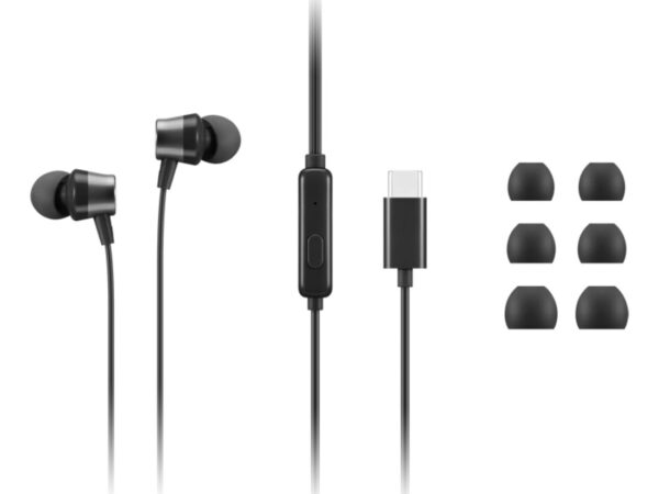Lenovo 4XD1J77351 cuffia e auricolare Cablato In-ear Ufficio USB tipo-C Nero
