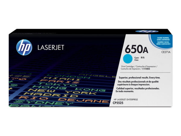 HP Cartuccia Toner originale ciano LaserJet 650A