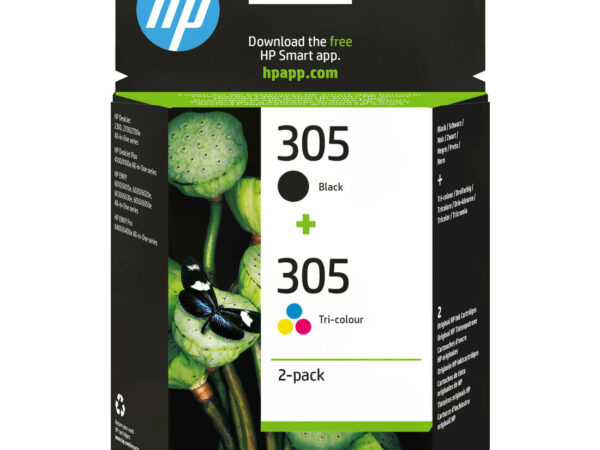 HP Confezione da 2 cartucce di inchiostro originale 305 in Tri-color/ nero