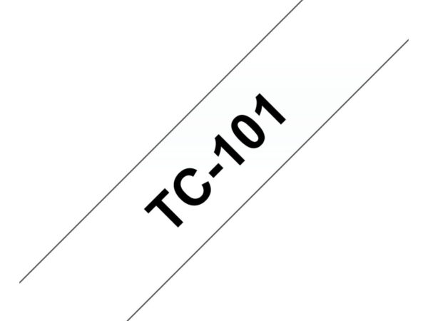 Brother TC-101 nastro per etichettatrice Nero trasparente