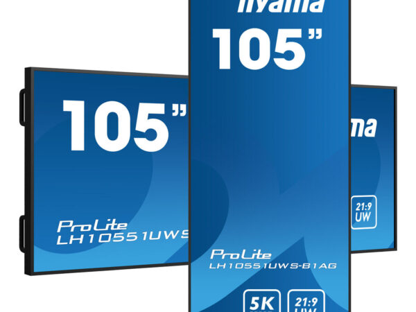 iiyama LH10551UWS-B1AG visualizzatore di messaggi Pannello piatto per segnaletica digitale 2,66 m (104.7") LED 500 cd/m² UltraWide Full HD Nero 24/7