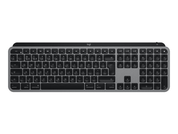 Logitech MX Keys Tastiera Wireless Illuminata Avanzata per Mac, Digitazione Tattile, Tasti Retroilluminati a LED, Bluetooth, USB-C, Batteria 10 giorni, Apple macOS, Struttura Metallica