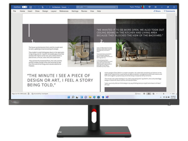Lenovo ThinkVision S27i-30 LED display 68,6 cm (27") 1920 x 1080 Pixel Full HD Grigio