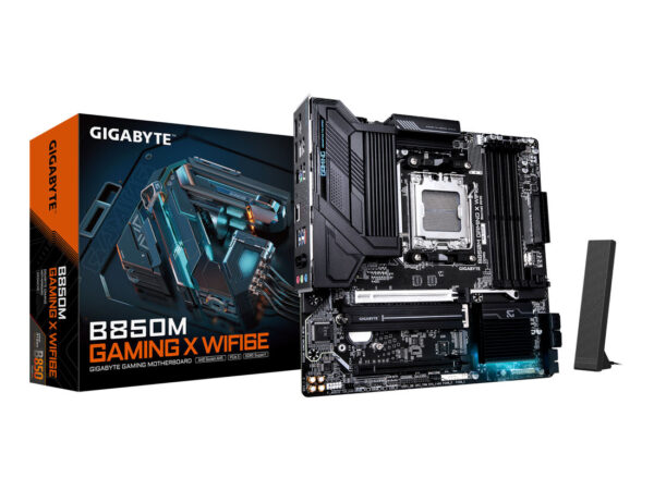 GIGABYTE B850M GAMING X WIFI6E Scheda Madre - Processori AMD Ryzen Serie 9000, VRM Digitale 10+2+2 fasi, fino a 8200MHz DDR5 (OC), 1xPCIe 5.0 + 1xPCIe 4.0 M.2, LAN 2.5, WIFI 6E, USB 3.2 Gen 2.