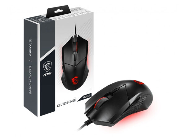 MSI Clutch GM08 mouse Giocare Ambidestro USB tipo A Ottico 4200 DPI