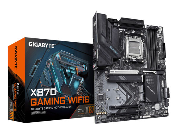 GIGABYTE X870 GAMING WIFI6 Scheda Madre - Supporta CPU AMD Ryzen 9000, 8+2+2 fasi VRM, fino a 8000MHz DDR5 (OC), 1xPCIe 5.0 + 2xPCIe 4.0, Wi-Fi 6, LAN 2.5GbE, USB 4
