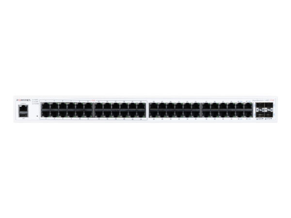 Fortinet FS-148F-POE switch di rete L2 Gigabit Ethernet (10/100/1000) Supporto Power over Ethernet (PoE) 1U Bianco