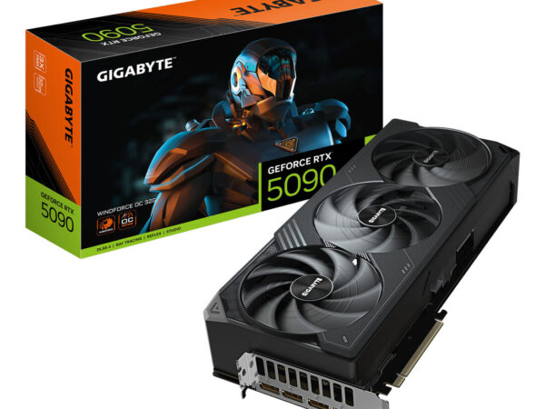 GIGABYTE GeForce RTX 5090 WINDFORCE OC 32G Scheda Grafica - 32 GB GDDR7, 512 bit, PCI-E 5.0, 2467MHz Frequenza Base, 3 x DP 2.1a, 1 x HDMI 2.1b, NVIDIA DLSS 4, GV-N5090WF3OC-32GD