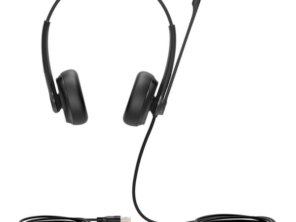 Yealink UH34 Dual Teams Auricolare Cablato A Padiglione Ufficio USB tipo A Nero