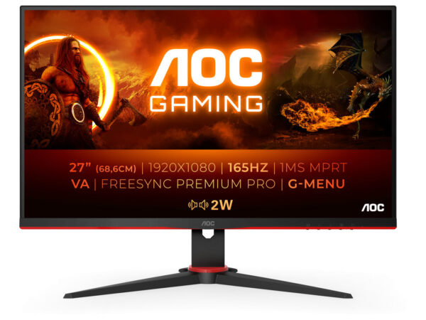 AOC 27G2SAE/BK Monitor PC 68,6 cm (27") 1920 x 1080 Pixel Full HD LED Nero, Rosso