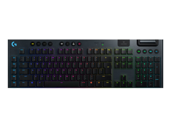 Logitech G Logitech G915 LIGHTSPEED Tastiera Gaming Meccanica Wireless, Profilo Ribassato, GL-Tactile Switches, LIGHTSYNC RGB, Design Sottile, +30 ore di Durata della Batteria, QWERTY IT Layout, Nero