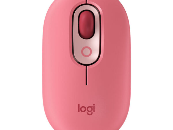 Logitech POP Mouse Wireless con Emoji personalizzabili, Tecnologia SilentTouch, Precisione e Velocità, Design Compatto, Bluetooth, USB, Multidispositivo, Compatibile OS - Heartbreaker