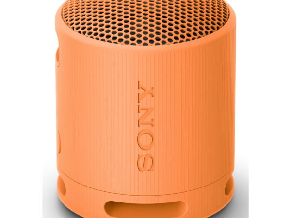 Sony SRS-XB100 - Speaker Wireless Bluetooth, portatile, leggero, compatto, da esterno, da viaggio, resistente IP67 impermeabile e antipolvere, batteria da 16 ore, cinturino versatile, chiamate in vivavoce - Arancio