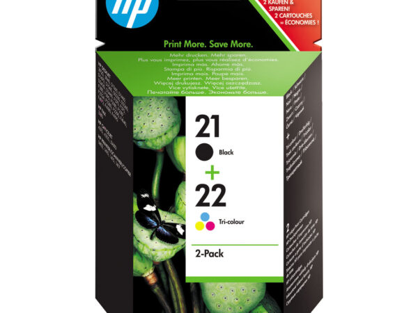 HP Confezione da 2 cartucce originali di inchiostro nero 21/tricromia 22