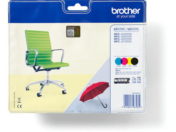 Brother LC229XLVALBPDR cartuccia d'inchiostro 4 pz Originale Nero, Ciano, Magenta, Giallo