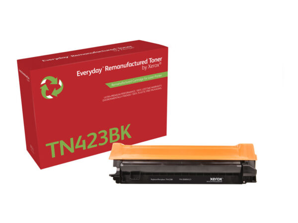 Toner rigenerato Everyday di Xerox Nero compatibile con Brother TN423BK, Alta capacità