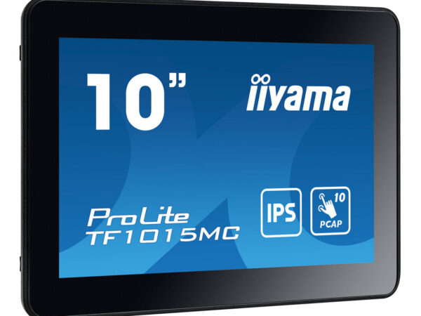 iiyama TF1015MC-B3 visualizzatore di messaggi Pannello piatto interattivo 25,6 cm (10.1") LED 500 cd/m² HD Nero Touch screen