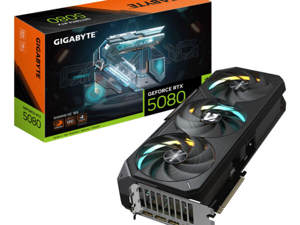 GIGABYTE GeForce RTX 5080 GAMING OC 16G Scheda Grafica - 16GB GDDR7, 256 bit, PCI-E 5.0, 2730MHz Core Clock, 3 x DisplayPort, 1 x HDMI, GV-N5080GAMING OC-16GD