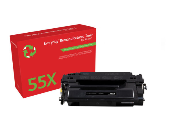 Toner rigenerato Everyday di Xerox Mono compatibile con HP 55X (CE255X), Alta capacità