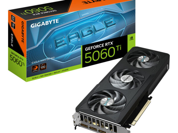 GIGABYTE GeForce RTX 5060 Ti EAGLE MAX OC 16G Scheda Grafica - 16GB GDDR7, 128bit, PCI-E 5.0, 2617MHz Frequenza core, 3 x DP, 1 x HDMI, NVIDIA DLSS 4, GV-N506TEAGLEMAX OC-16GD