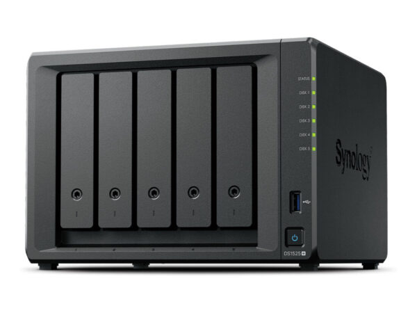 Synology DiskStation DS1525+ server NAS e di archiviazione Ryzen Embedded V1500B 8 GB DDR4 0 TB Nero