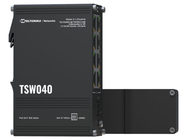 Teltonika NETWORKS TSW040 8-Port PoE+ Switch Non gestito Fast Ethernet (10/100) Supporto Power over Ethernet (PoE) Nero