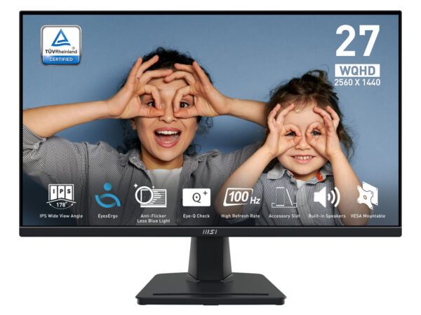 MSI Pro MP275Q Monitor PC 68,6 cm (27") 2560 x 1440 Pixel Wide Quad HD LED Nero