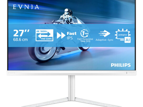 Philips Evnia 5000 Monitor PC 68,6 cm (27") 3840 x 2160 Pixel 4K Ultra HD LCD Bianco