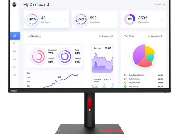 Lenovo ThinkVision T32p-30 LED display 80 cm (31.5") 3840 x 2160 Pixel 4K Ultra HD Nero