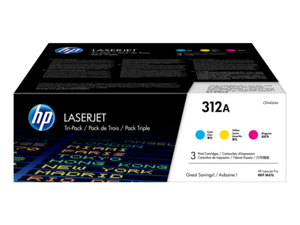HP Cartuccia Toner ciano Tri-Pack 312A