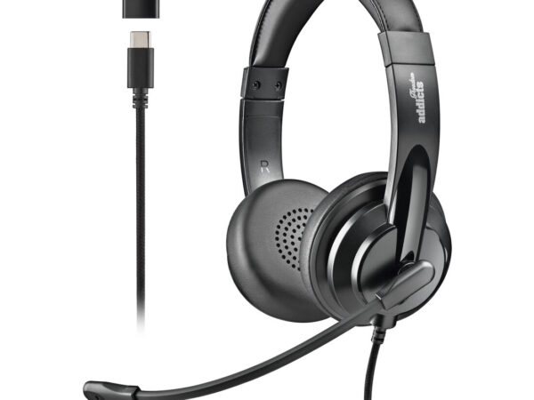 NGS VOX605 USB-C Auricolare Cablato A Padiglione Musica e Chiamate USB tipo-C Nero