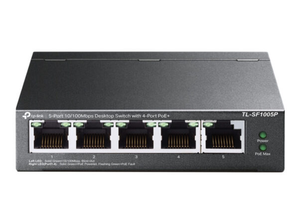 TP-Link TL-SF1005P Non gestito Fast Ethernet (10/100) Supporto Power over Ethernet (PoE) Nero