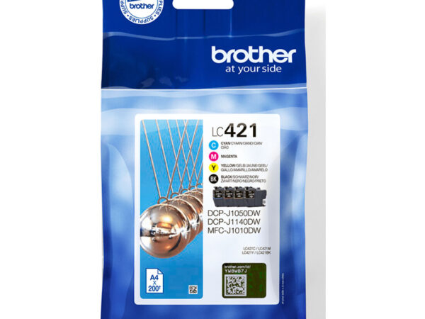 Brother LC421VALDR cartuccia d'inchiostro 4 pz Originale Nero, Ciano, Magenta, Giallo