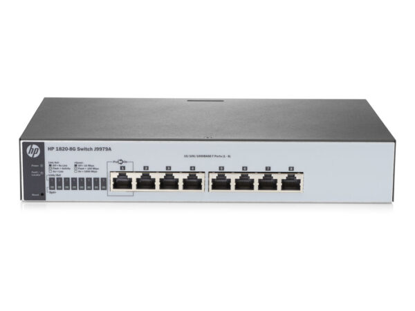 HPE 1820-8G Gestito L2 Gigabit Ethernet (10/100/1000) 1U Grigio