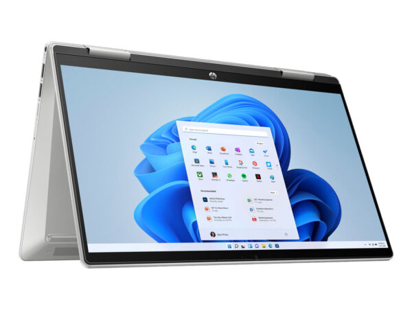 HP Pavilion x360 14-ek1024nl Intel Core i3 i3-1315U Ibrido (2 in 1) 35,6 cm (14") Touch screen Full HD 8 GB DDR4-SDRAM 512 GB SSD Wi-Fi 6 (802.11ax) Windows 11 Home in S mode Argento