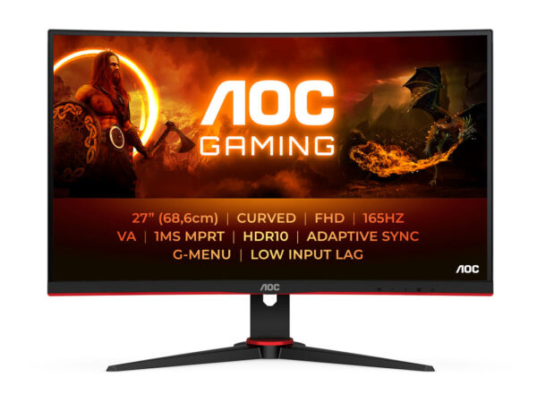 AOC G2 C27G2E/BK Monitor PC 68,6 cm (27") 1920 x 1080 Pixel Full HD Nero, Rosso