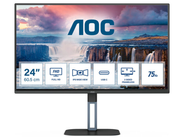 AOC V5 24V5CE/BK Monitor PC 60,5 cm (23.8") 1920 x 1080 Pixel Full HD LED Nero