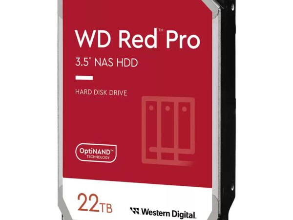 Western Digital Red Pro disco rigido interno 22 TB 7200 Giri/min 512 MB 3.5" Serial ATA III