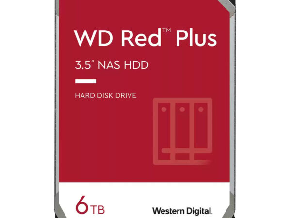 Western Digital Red Plus disco rigido interno 6 TB 5400 Giri/min 256 MB 3.5" Serial ATA III