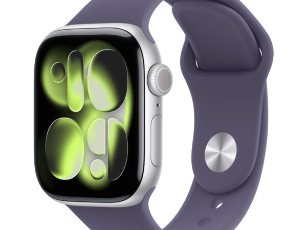 Apple Watch Series 11 GPS 42mm Cassa Alluminio Argento con Sport Band Viola Nebbia - M/L