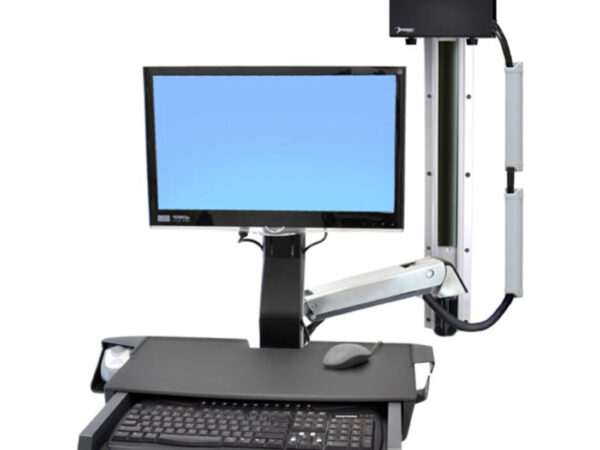 Ergotron StyleView Sit-Stand Combo System with Worksurface 61 cm (24") Parete Alluminio