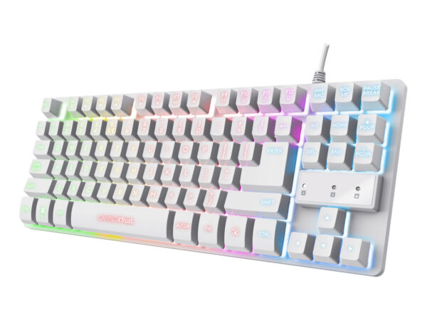 Trust GXT 833W tastiera Gaming USB QWERTY Italiano Bianco