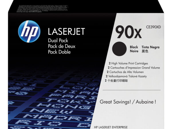 HP Confezione da 2 cartucce originali di Toner nero ad alta capacità LaserJet 90X