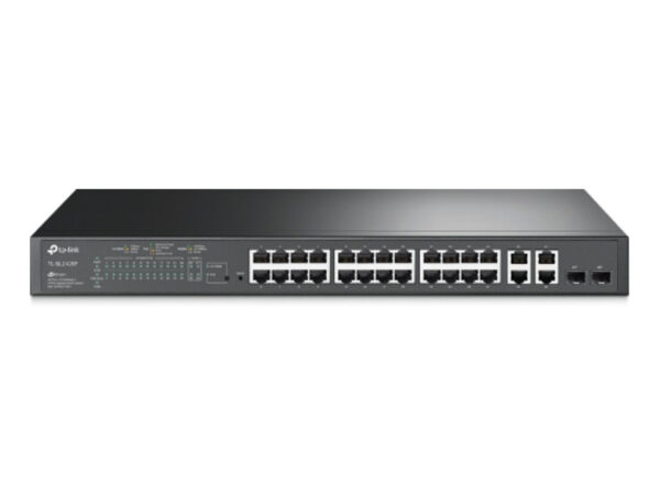 TP-Link JetStream TL-SL2428P switch di rete Gestito L2 Fast Ethernet (10/100) Supporto Power over Ethernet (PoE) 1U Nero