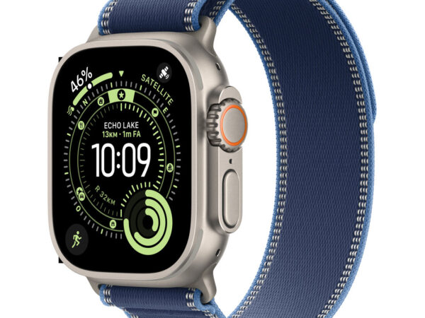 Apple Watch Ultra 3 GPS + Cellular 49mm Cassa Titanio con Trail Loop Blu/Blu Acceso - S/M