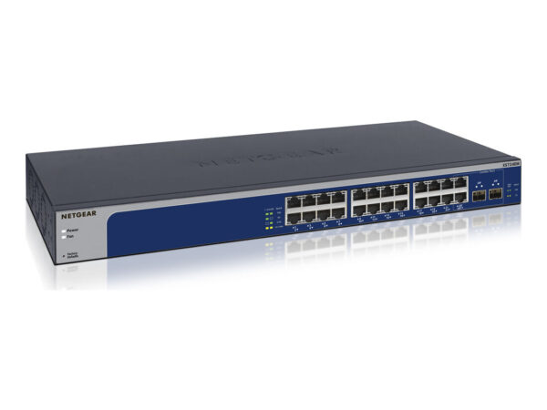 NETGEAR XS724EM Gestito L2 10G Ethernet (100/1000/10000) 1U Blu, Grigio