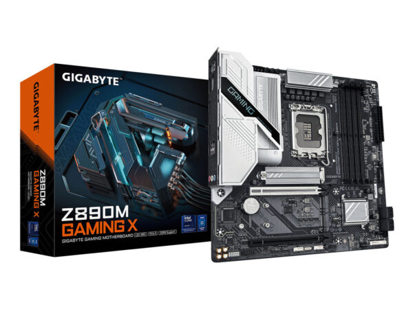 GIGABYTE Scheda madre Z890M GAMING X - Supporta CPU Intel Core Ultra (Serie 2), 8+1+2 fasi VRM, fino a 8800MHz DDR5 (OC), 1xPCIe 5.0 + 2xPCIe 4.0, LAN 2.5GbE, USB 3.2 Gen 1